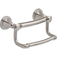 Image of wall mounted grab bar/toilet paper holder, with link to Home Depot. 