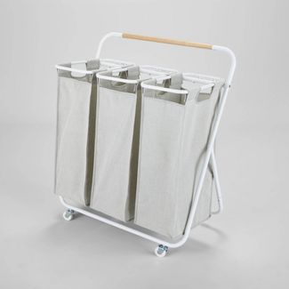 Canvas laundry sorter cart, with link to Target. 