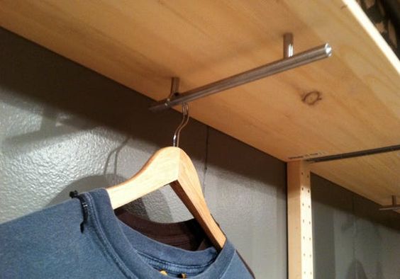 Image of drawer pull mounted to underside of shelf, with link to Creating My Happiness blog.