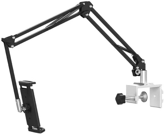 Image of adjustable device holder, with link to Wayfair. 