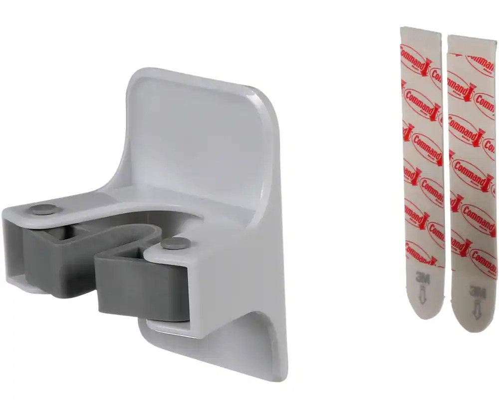 Image of Command broom holder, with link to Command website.
